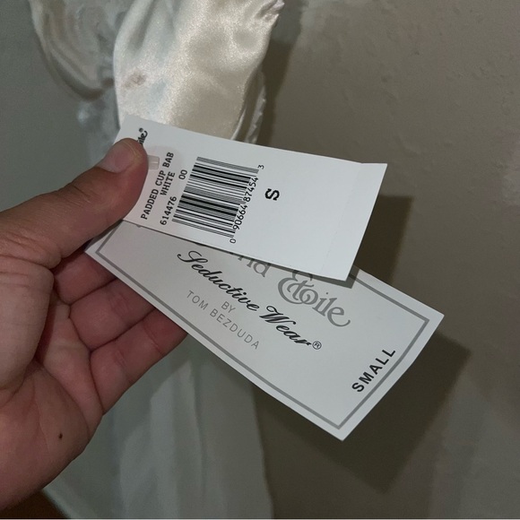 Cinema Etoile BNWT Vintage Satin Semi Sheer Baby Doll Thong Matching Set Small - Picture 6 of 15